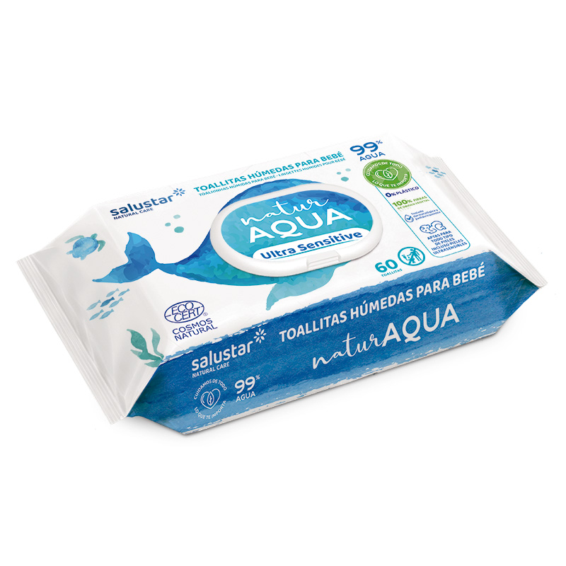 salustar toallitas humedas bebe natur aqua 60 uds