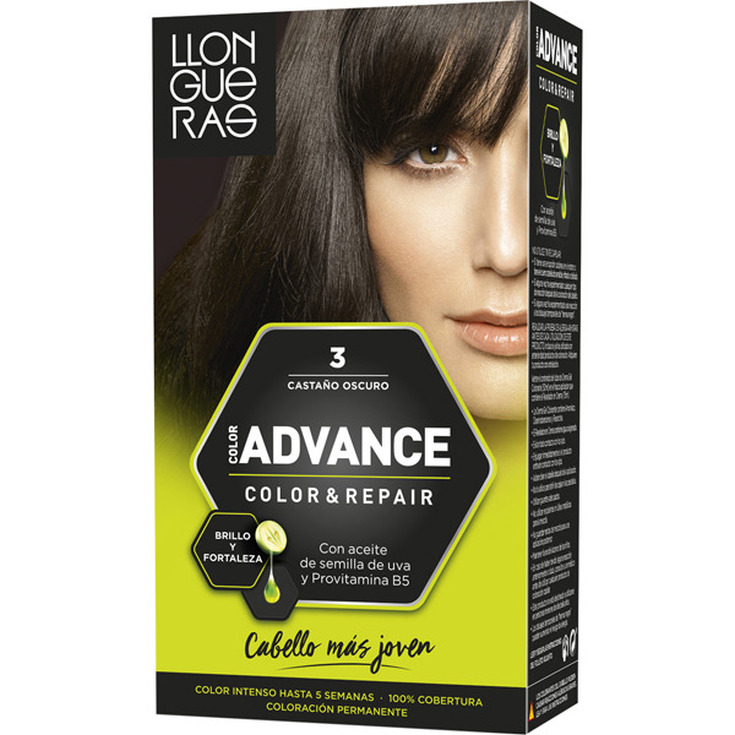 llongueras color advance tinte permanente nº3 castaño oscuro llongueras color advance tinte permanente nº3 castaño oscuro