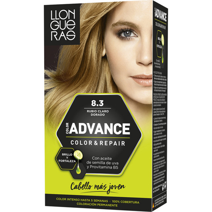 llongueras color advance tinte permanente nº 8.3 rubio claro dorado llongueras color advance tinte permanente nº 8.3 rubio claro dorado