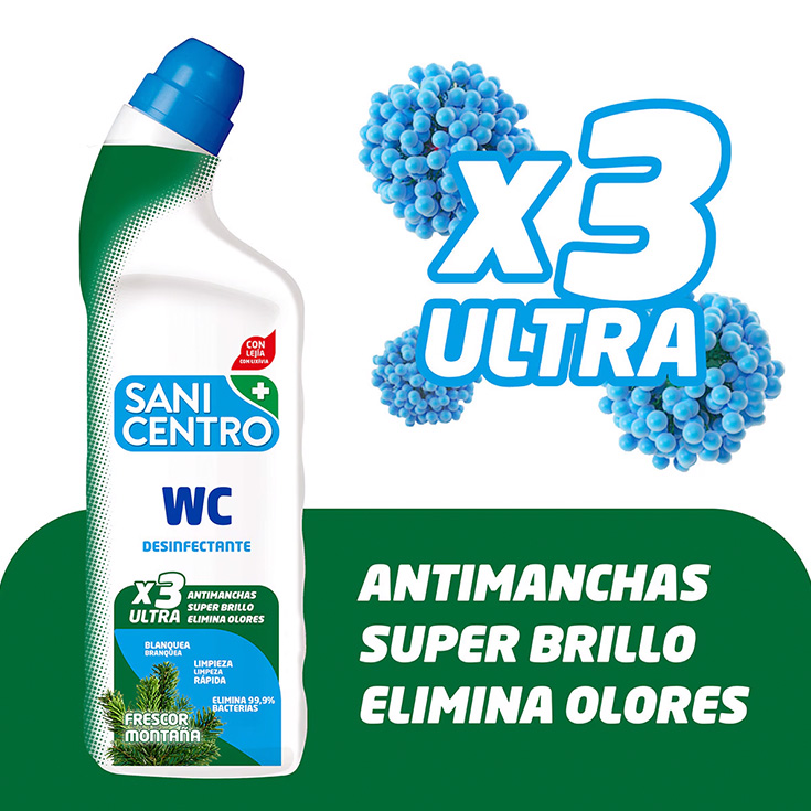 sanicentro gel wc frescor montaña 1l