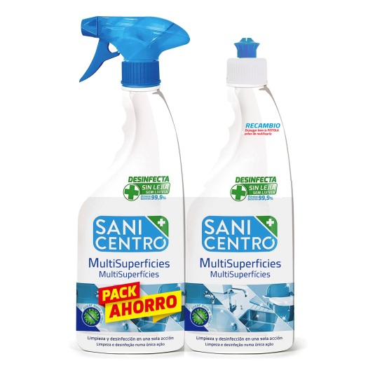 sanicentro multisuperficies pistola 750ml + recambio