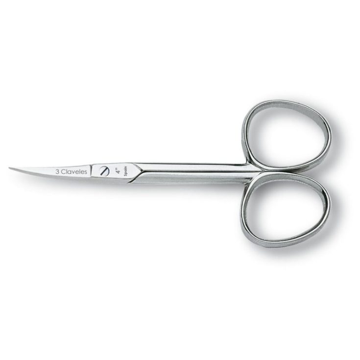 3 claveles tijera curva manicura 10cm 3 claveles tijera curva manicura 10cm