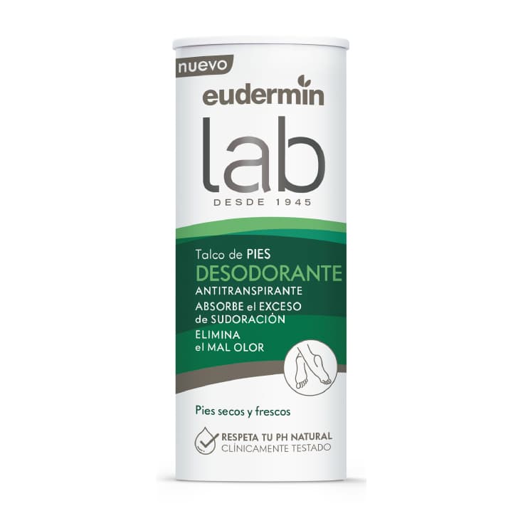 eudermin talco desodorante para pies sin parabenos 150ml