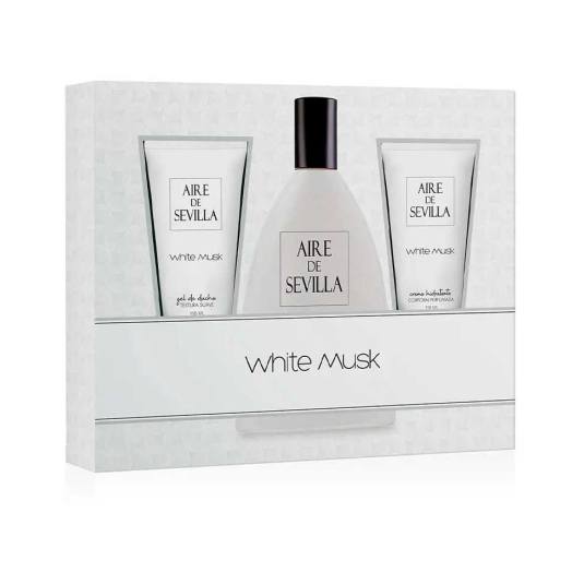 aire de sevilla white musk eau de toilette 150ml estuche 3 piezas