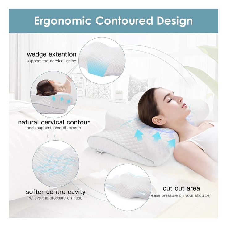 almohada ortopedica ergonomica memory foam pequeña