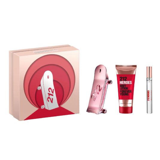 ch 212 heroes for her eau de parfum 80ml cofre 3 piezas