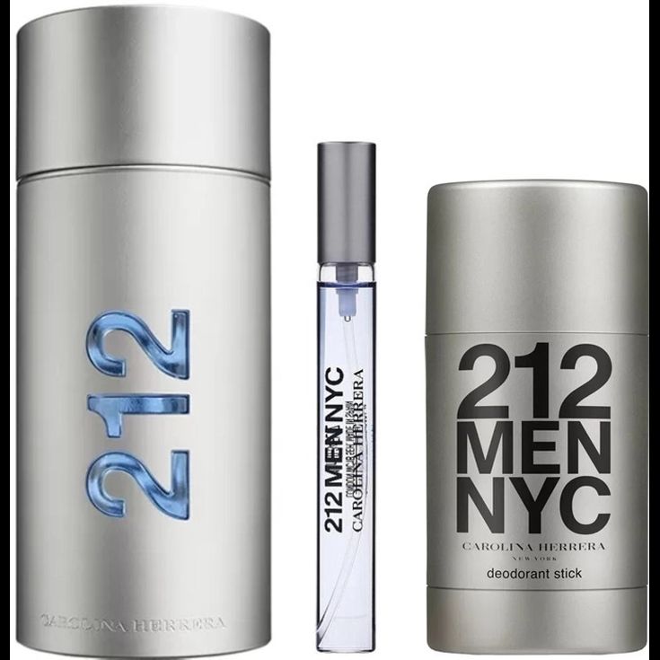 carolina herrera 212 men edt 100 vap + deo stick + mini