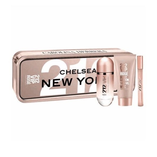 CAROLINA HERRERA 212 VIP ROSE EAU DE PARFUM 80ML COFRE 3 PIEZAS CAROLINA HERRERA 212 VIP ROSE EAU DE PARFUM 80ML COFRE 3 PIEZAS