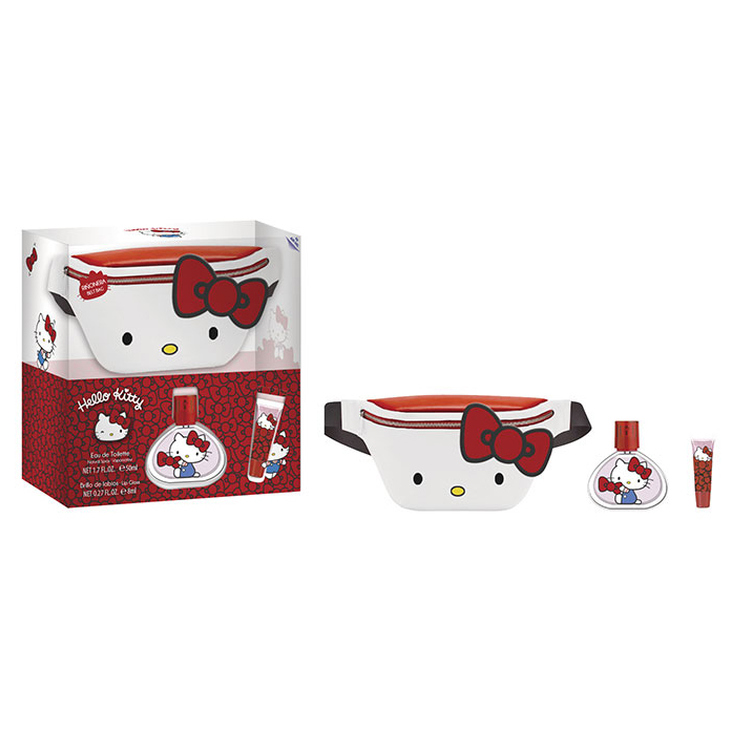 hello kitty colonia estuche 2 piezas + riñonera hello kitty colonia estuche 2 piezas + riñonera