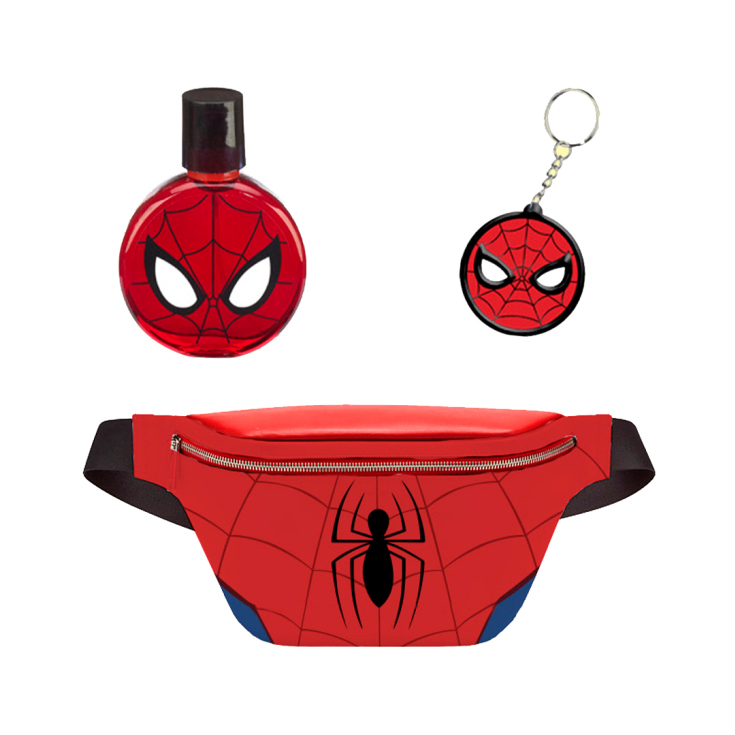 spiderman colonia estuche riñonera+ llavero spiderman colonia estuche riñonera+ llavero