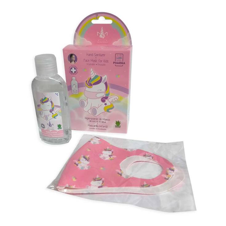 pack eau my unicorn mascarilla infantil unicornio lavable + higienizante de manos 100ml pack eau my unicorn mascarilla infantil unicornio lavable + higienizante de manos 100ml