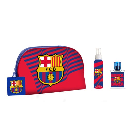 fc barcelona colonia 50ml set 2 piezas + neceser