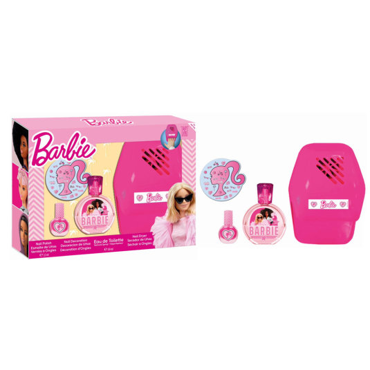barbie colonia 50ml + kit manicura infantil