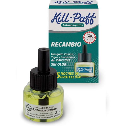 kill-paff insecticida electrico antimosquitos 1 recambio