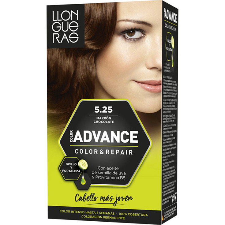 llongueras color advance tinte permanente n5,25 marron chocolate