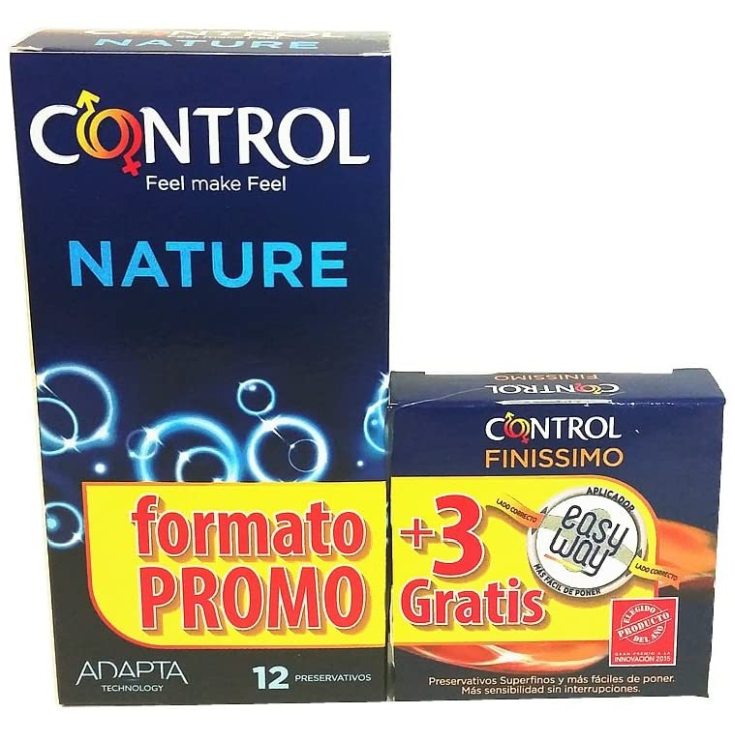 control adapta nature preservativos 12+3 uds gratis