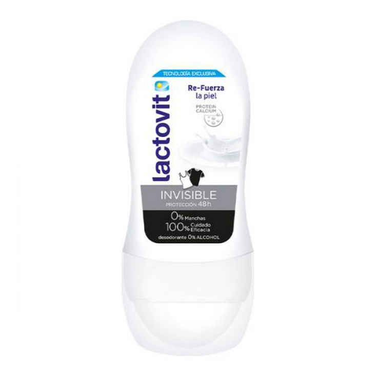 lactovit invisible desodorante roll-on 0% alcohol 48h 50ml lactovit invisible desodorante roll-on 0% alcohol 48h 50ml