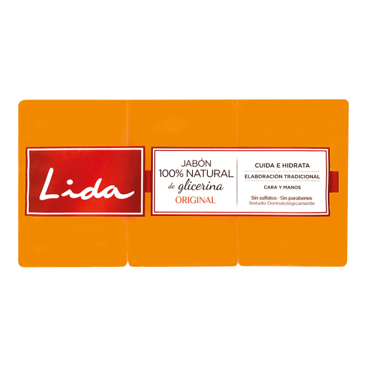 lida jabon de glicerina 3 pastillas