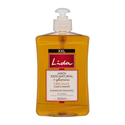 lida jabon liquido para manos con glicerina dosificador 500ml