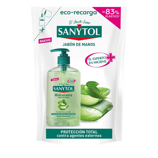 sanytol doypack jabon de manos hidratante 500ml