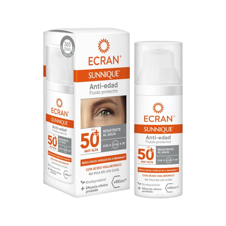 ecran sunnique antiedad fuido facial solar spf50+ 50ml ecran sunnique antiedad fuido facial solar spf50+ 50ml