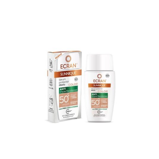 ecran sun crema facial serum color f-50