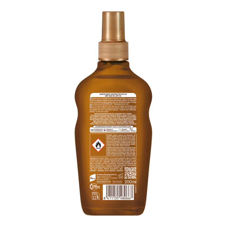 ecran sunnique broncea+ aceite protector bronceador spf30 200ml