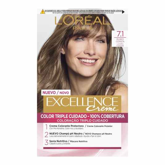 excellence tinte de larga duracion rubio ceniza nº 7.1 