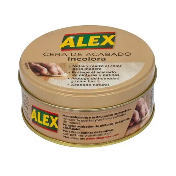 alex cera en pasta de muebles incolora lata 250ml