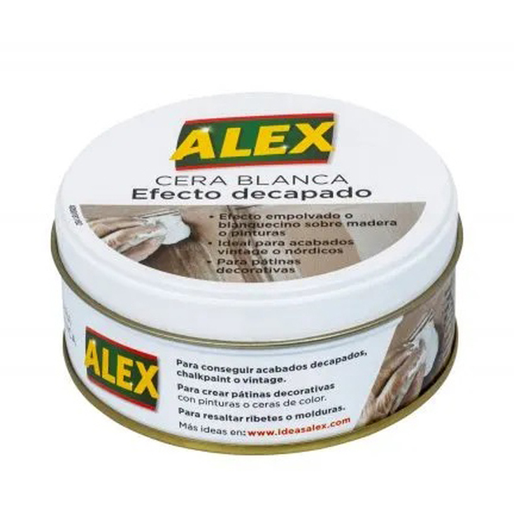 alex cera blanca para madera clara lata 250ml