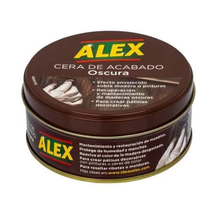 alex cera para muebles madera oscura lata 250ml