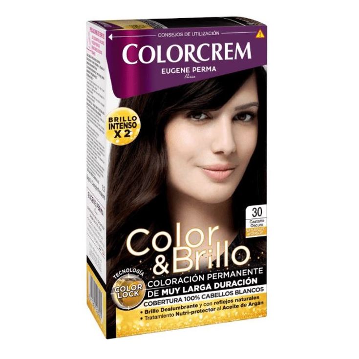 colorcrem color & brillo n º30 castaño oscuro tinte 