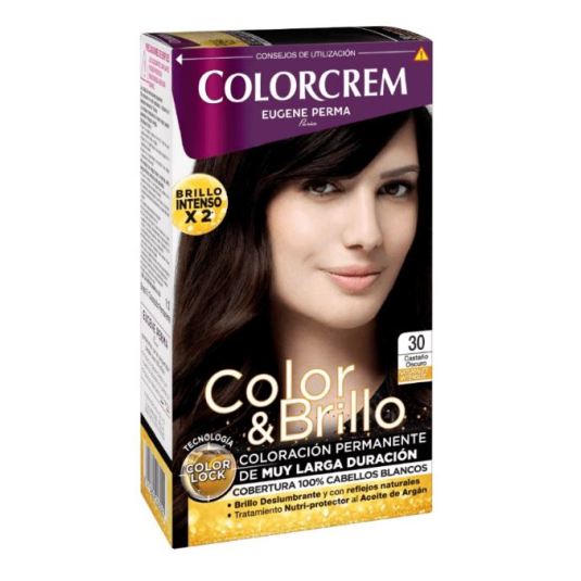 colorcrem color & brillo n º30 castaño oscuro tinte 