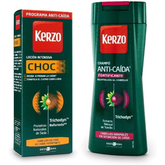 kerzo choc locion intensiva anti-caida 150ml + champu anti-caida regalo