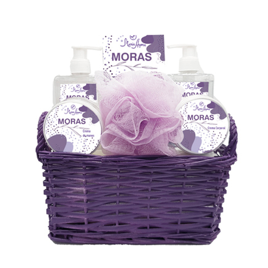 shausa set baño lavanda cesta mimbre 6 piezas