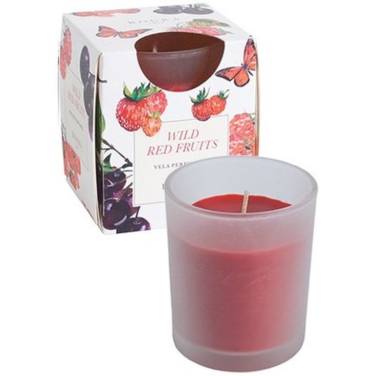 roura vela vela en vaso frutas del bosque