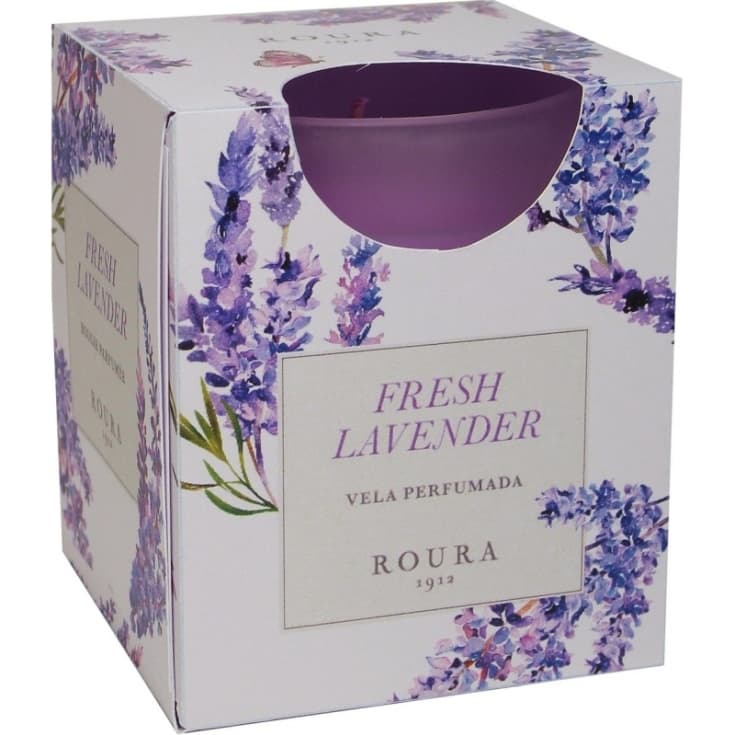 vela vaso satinado perfume fresh lavender