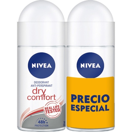 nivea dry comfort desodorante roll-on duplo 2x50ml
