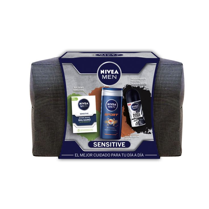 nivea men neceser balsamo sensitive+gel+desodorante nivea men neceser balsamo sensitive+gel+desodorante
