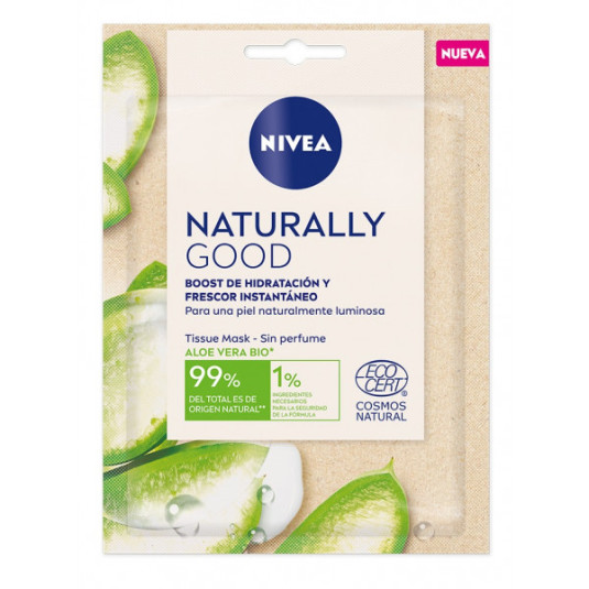 nivea naturally good mascarilla facial aloe vera bio 1 unidad