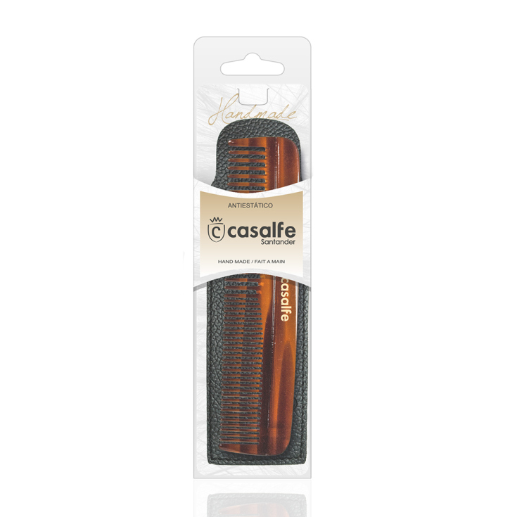 casalfe peine concha bolsillo en funda de piel