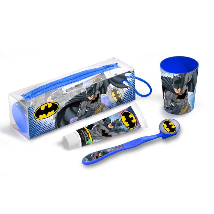 batman kit de viaje cuidado bucal infantil