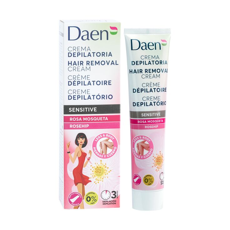 daen crema depilatoria rosa mosqueta piel sensible 125ml