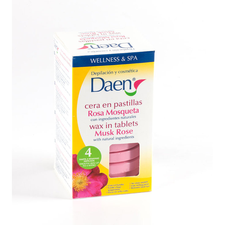 daen cera depilatoria en pastillas rosa mosqueta 260g