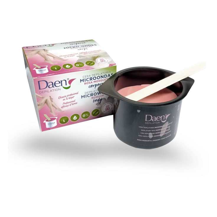 daen cera depilatoria corporal microondas rosa mosqueta 300g