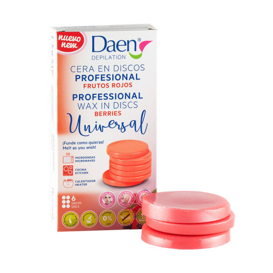 daen universal cera depilatoria discos frutos rojos 120g