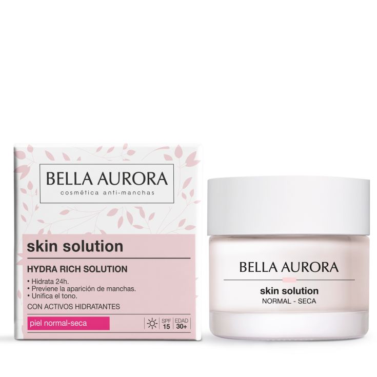 bella aurora hydra rich solution crema hidratante intensiva spf15 50ml