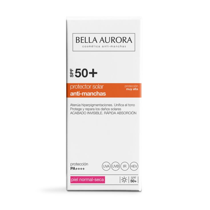 bella aurora solar spf50 fluido anti-manchas piel seca 50ml