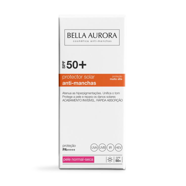bella aurora solar spf50 fluido anti-manchas piel seca 50ml
