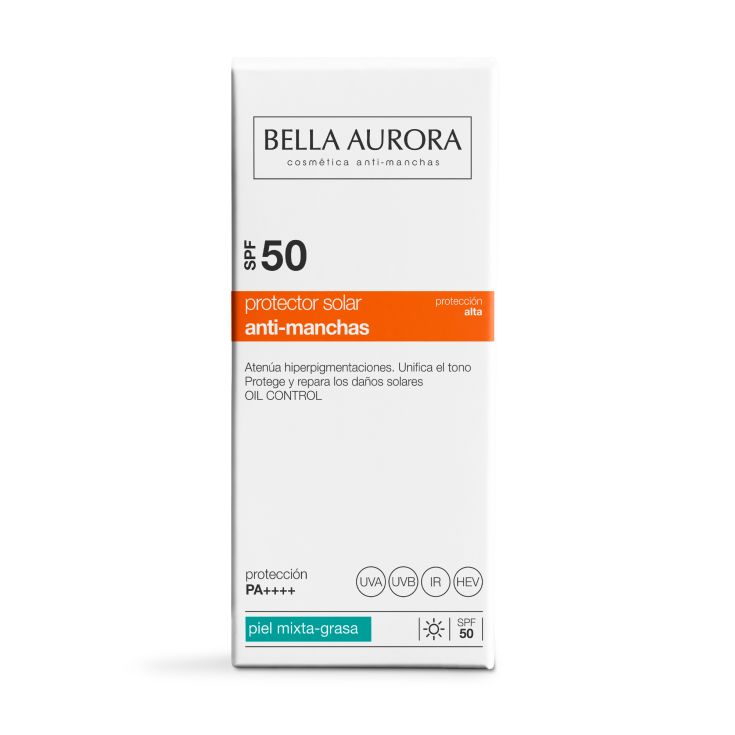 bella aurora fotoprotector facial spf50 antimanchas piel mixta 50ml